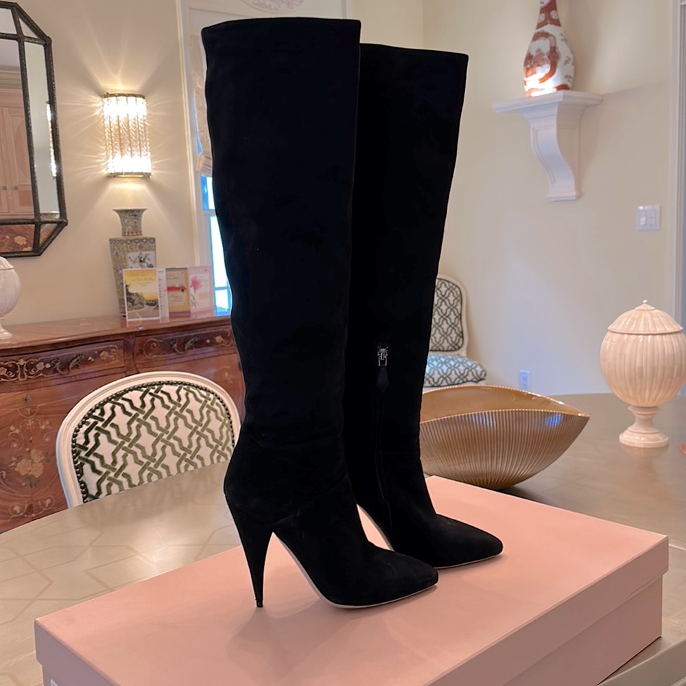 Miu Miu - LIKE NEW  -  Black, suede knee boots